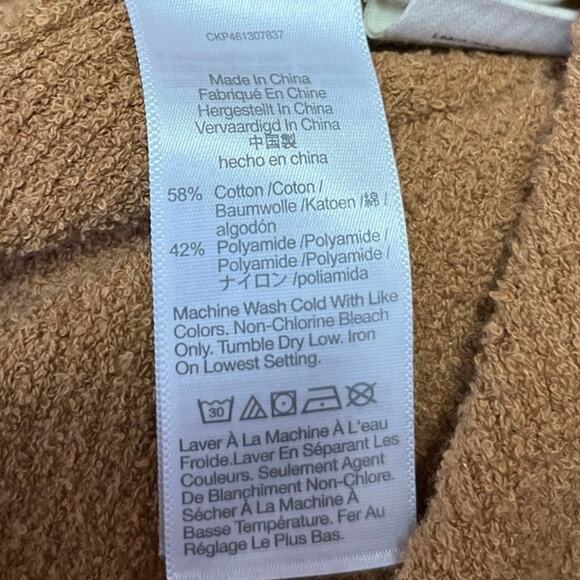 Madewell Holmdem Women's Brown Elastic Waist Pull On Pockets Sweater Shorts S - Picture 5 of 5